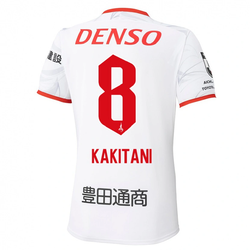 Danxen Kinder Yoichiro Kakitani #8 Weiß Rot Auswärtstrikot Trikot 2025/26 T-Shirt Österreich