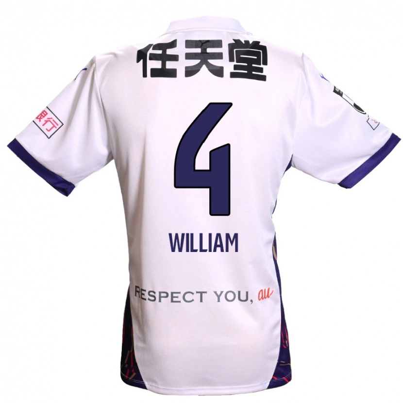 Danxen Kinder Patrick William #4 Weiß Lila Schwarz Auswärtstrikot Trikot 2025/26 T-Shirt Österreich