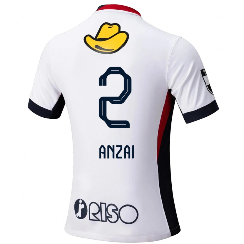 Danxen Kinder Koki Anzai #2 Weiß Schwarz Auswärtstrikot Trikot 2025/26 T-Shirt Österreich