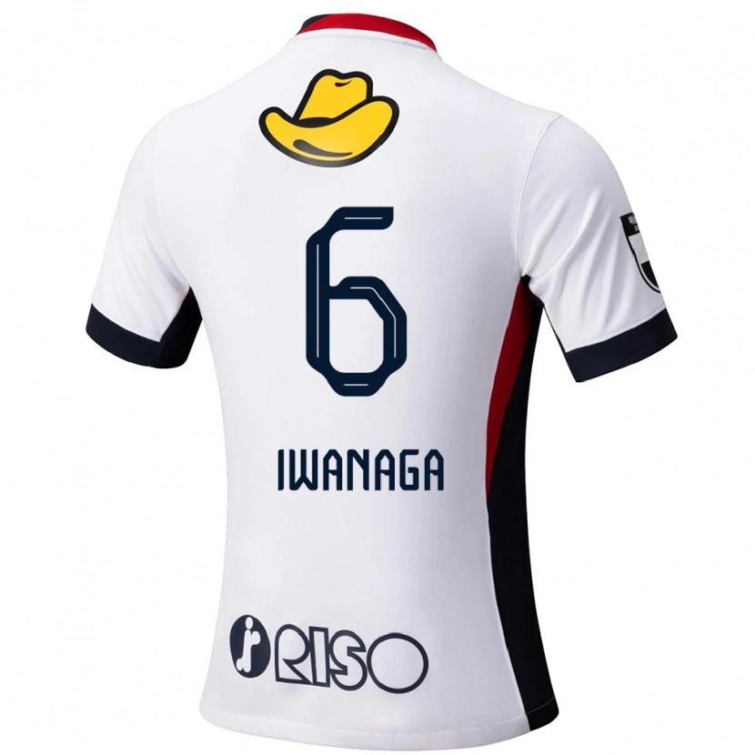 Danxen Kinder Yoshiki Iwanaga #6 Weiß Schwarz Auswärtstrikot Trikot 2025/26 T-Shirt Österreich