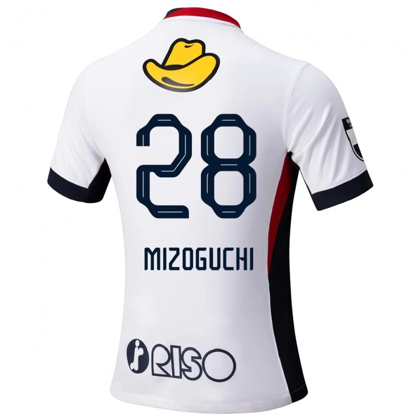 Danxen Kinder Shuhei Mizoguchi #28 Weiß Schwarz Auswärtstrikot Trikot 2025/26 T-Shirt Österreich