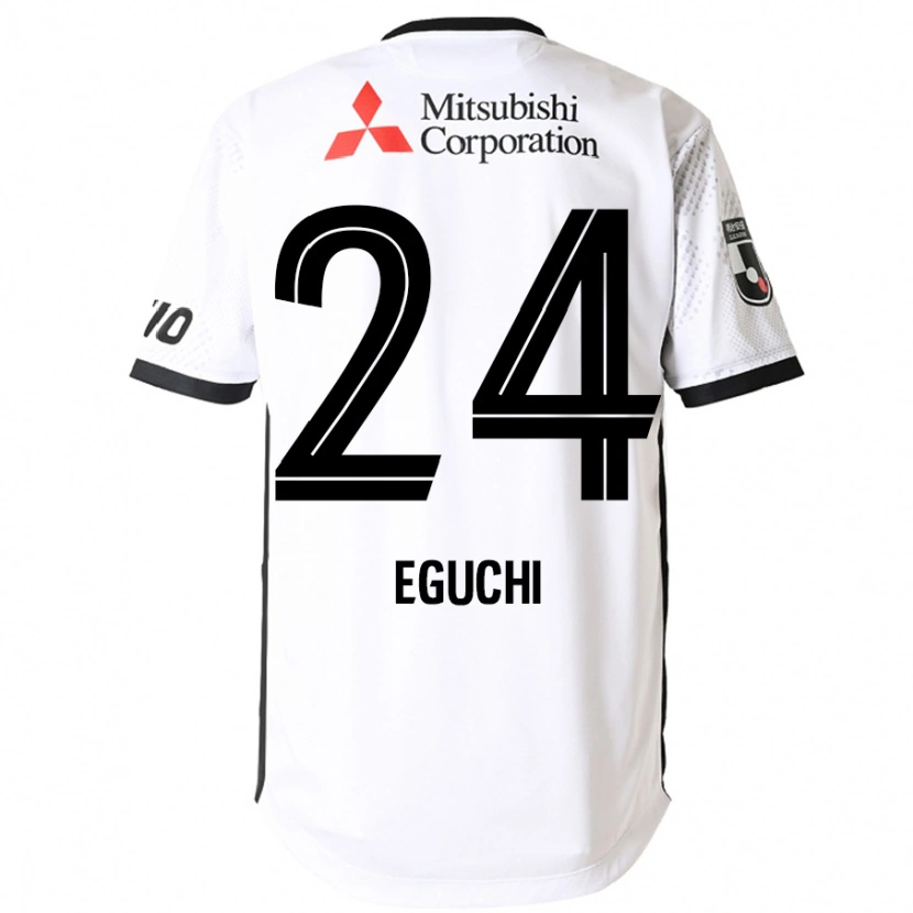 Danxen Kinder Kaito Eguchi #24 Weiß Schwarz Auswärtstrikot Trikot 2025/26 T-Shirt Österreich
