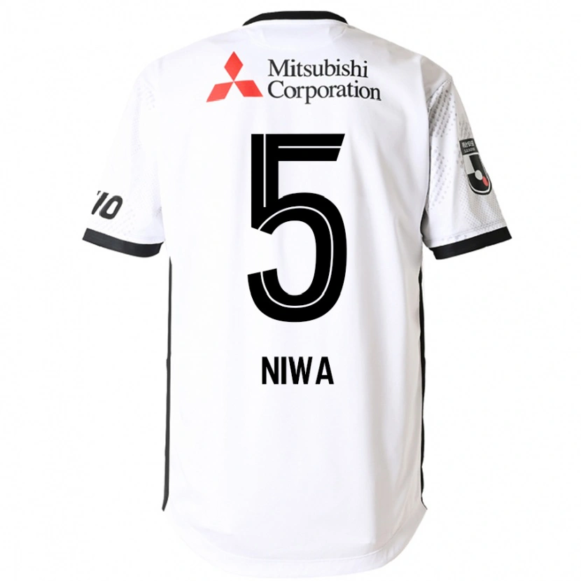 Danxen Kinder Daiki Niwa #5 Weiß Schwarz Auswärtstrikot Trikot 2025/26 T-Shirt Österreich