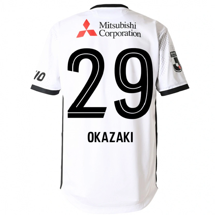 Danxen Kinder Makoto Okazaki #29 Weiß Schwarz Auswärtstrikot Trikot 2025/26 T-Shirt Österreich