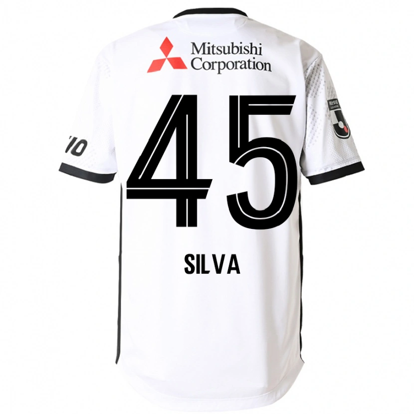 Danxen Kinder Arthur Silva #45 Weiß Schwarz Auswärtstrikot Trikot 2025/26 T-Shirt Österreich