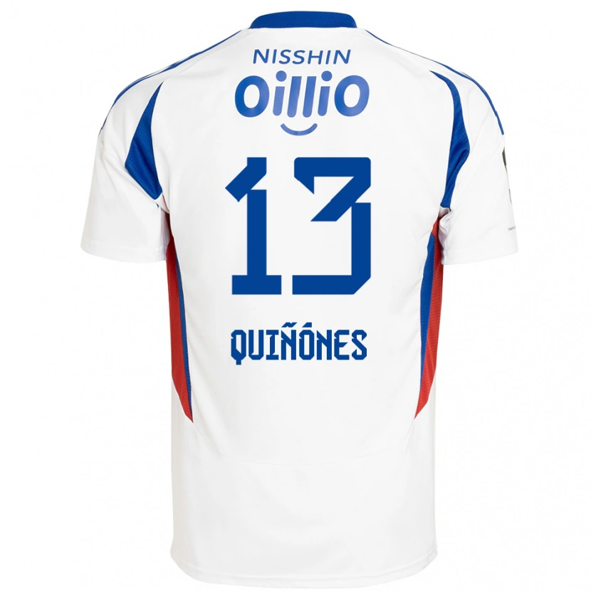 Danxen Kinder Jeison Quiñónes #13 Weiß Königsblau Auswärtstrikot Trikot 2025/26 T-Shirt Österreich