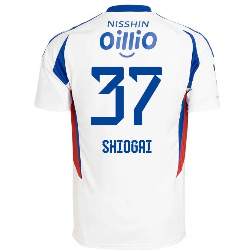 Danxen Kinder Kento Shiogai #37 Weiß Königsblau Auswärtstrikot Trikot 2025/26 T-Shirt Österreich