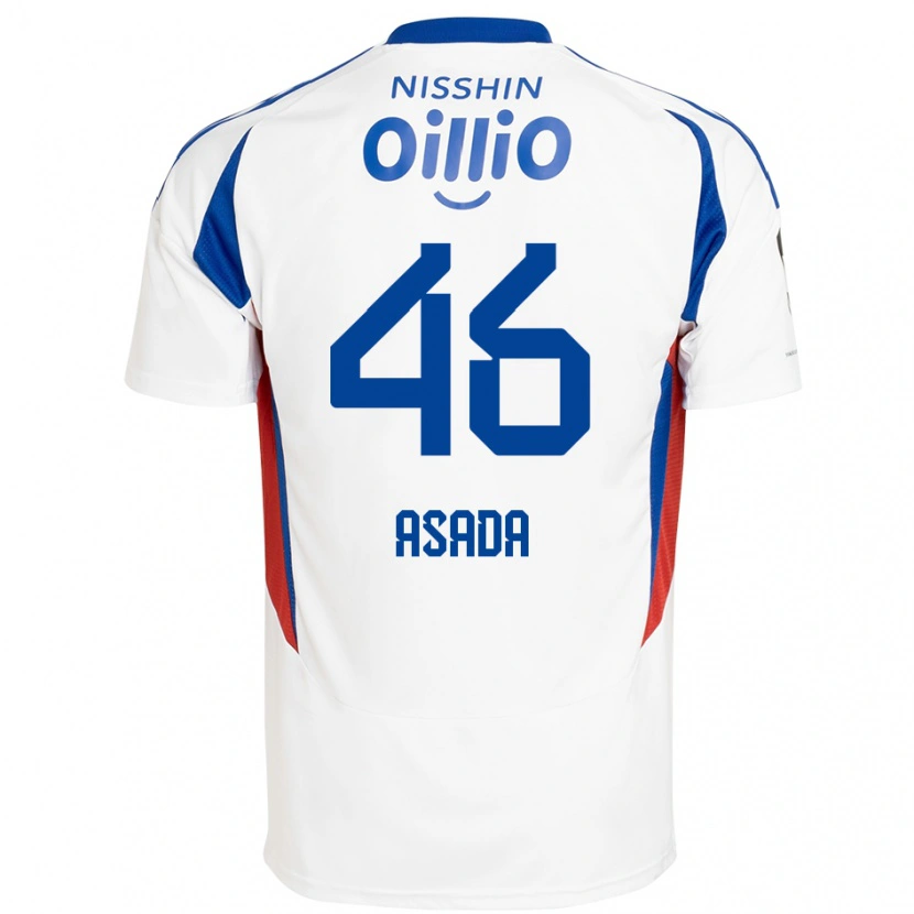 Danxen Kinder Hiroto Asada #46 Weiß Königsblau Auswärtstrikot Trikot 2025/26 T-Shirt Österreich