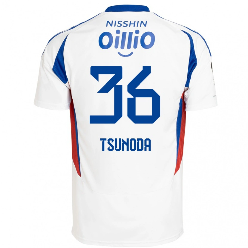 Danxen Kinder Ryotaro Tsunoda #36 Weiß Königsblau Auswärtstrikot Trikot 2025/26 T-Shirt Österreich