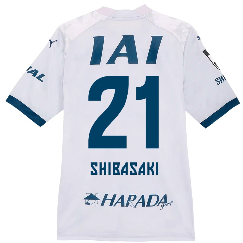 Danxen Kinder Kaito Shibasaki #21 Weiß Königsblau Auswärtstrikot Trikot 2025/26 T-Shirt Österreich