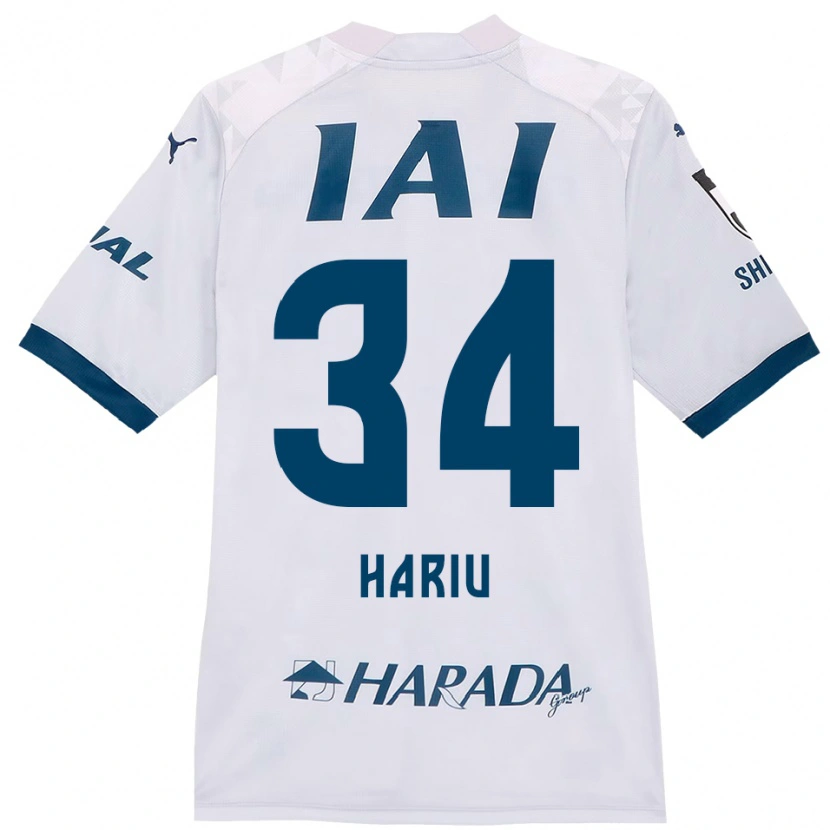 Danxen Kinder Ryota Hariu #34 Weiß Königsblau Auswärtstrikot Trikot 2025/26 T-Shirt Österreich