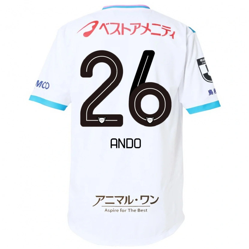 Danxen Kinder Toshiki Ando #26 Weiß Rosa Auswärtstrikot Trikot 2025/26 T-Shirt Österreich