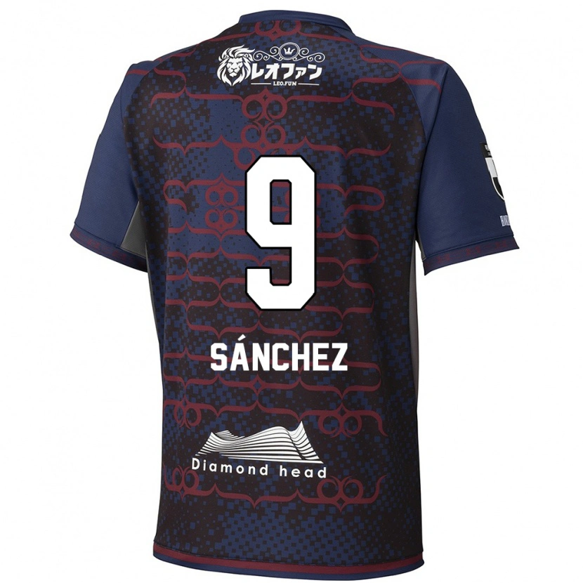 Danxen Kinder Jordi Sánchez #9 Blau Rot Auswärtstrikot Trikot 2025/26 T-Shirt Österreich