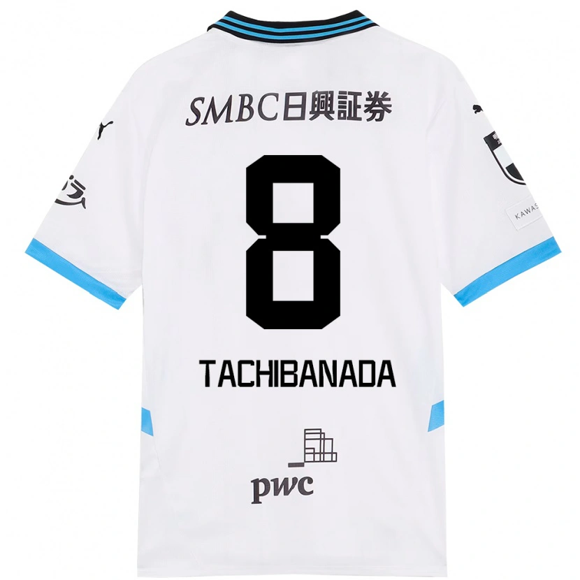 Danxen Kinder Kento Tachibanada #8 Weiß Himmelblau Auswärtstrikot Trikot 2025/26 T-Shirt Österreich