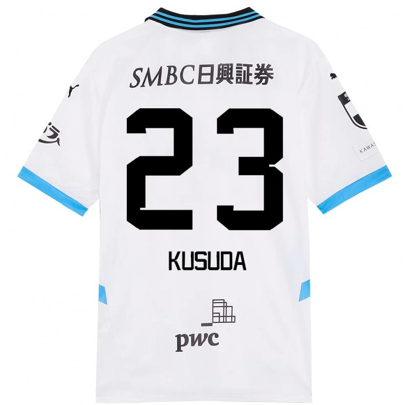 Danxen Kinder Haruki Kusuda #23 Weiß Himmelblau Auswärtstrikot Trikot 2025/26 T-Shirt Österreich