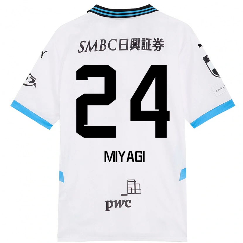 Danxen Kinder Ten Miyagi #24 Weiß Himmelblau Auswärtstrikot Trikot 2025/26 T-Shirt Österreich