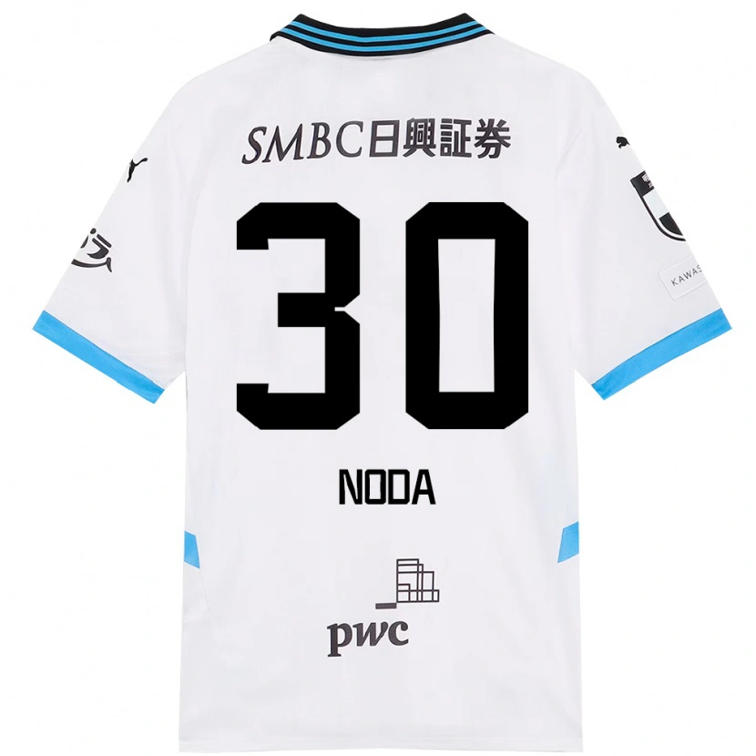 Danxen Kinder Hiroto Noda #30 Weiß Himmelblau Auswärtstrikot Trikot 2025/26 T-Shirt Österreich