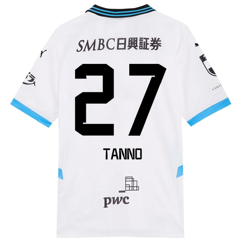 Danxen Kinder Kenta Tanno #27 Weiß Himmelblau Auswärtstrikot Trikot 2025/26 T-Shirt Österreich