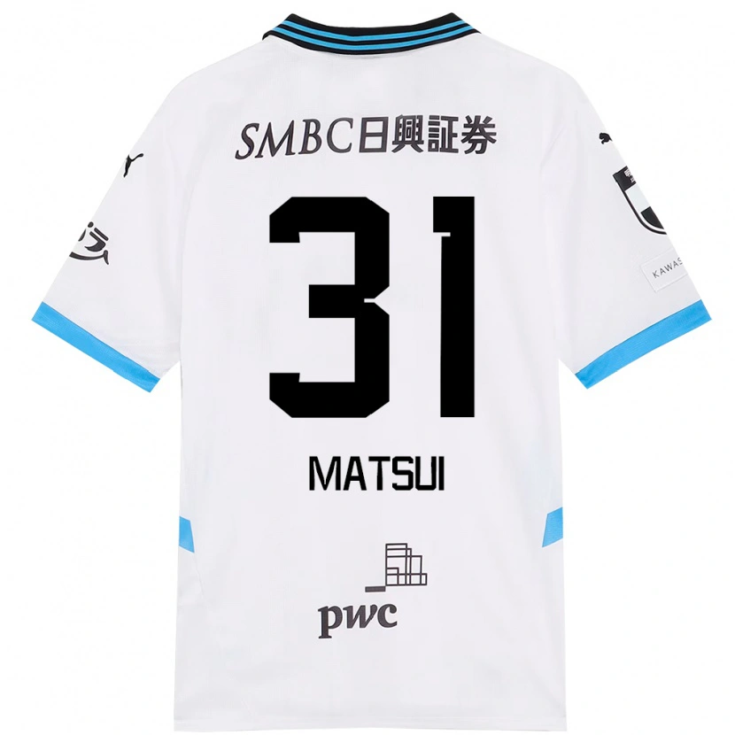 Danxen Kinder Renji Matsui #31 Weiß Himmelblau Auswärtstrikot Trikot 2025/26 T-Shirt Österreich