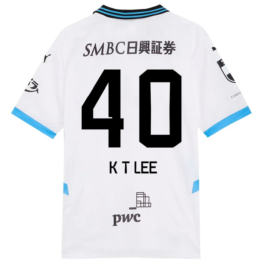 Danxen Kinder Kyeong-Tae Lee #40 Weiß Himmelblau Auswärtstrikot Trikot 2025/26 T-Shirt Österreich