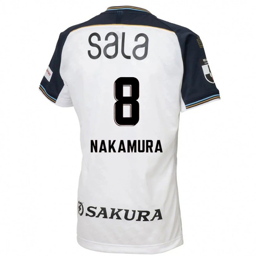 Danxen Kinder Shunta Nakamura #8 Weiß Schwarz Auswärtstrikot Trikot 2025/26 T-Shirt Österreich