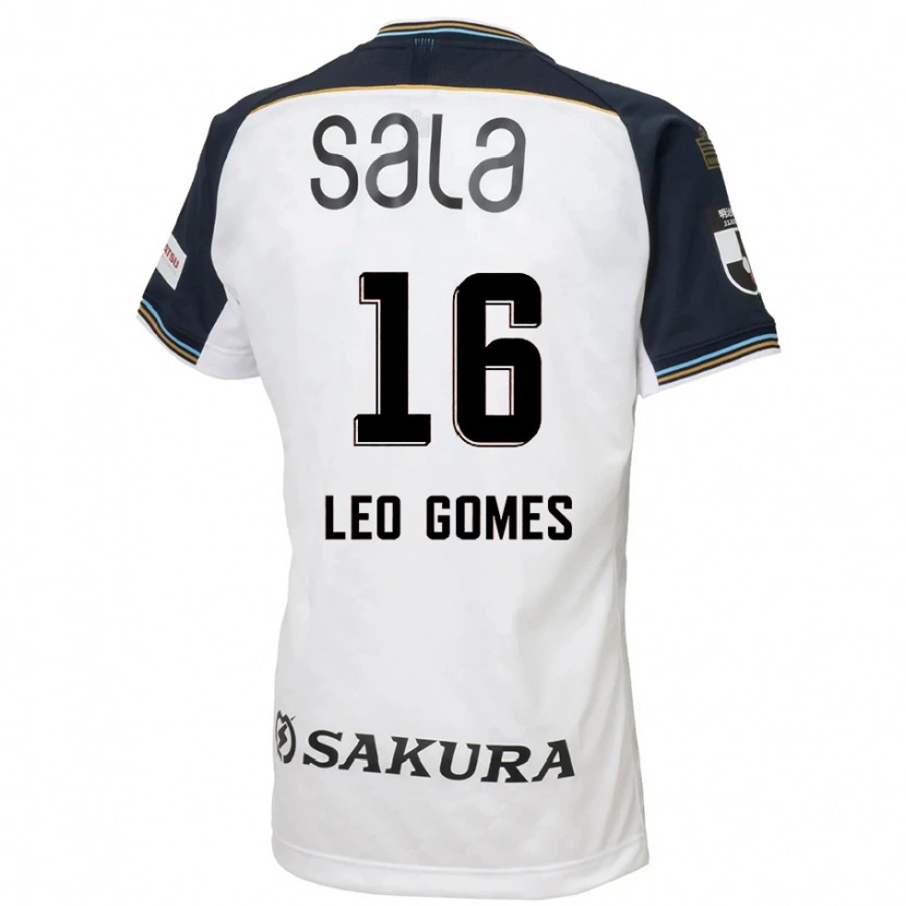 Danxen Kinder Léo Gomes #16 Weiß Schwarz Auswärtstrikot Trikot 2025/26 T-Shirt Österreich