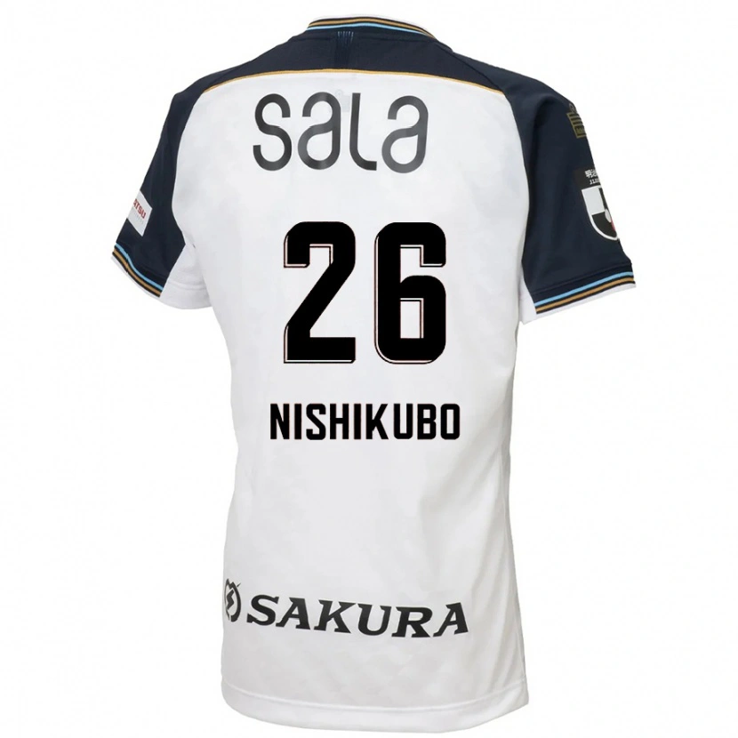 Danxen Kinder Shunsuke Nishikubo #26 Weiß Schwarz Auswärtstrikot Trikot 2025/26 T-Shirt Österreich