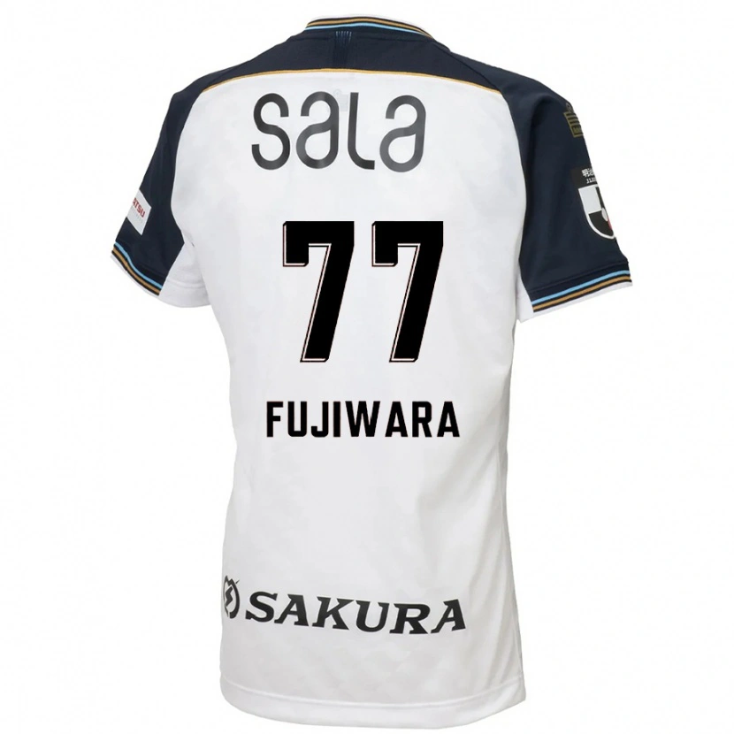 Danxen Kinder Kensuke Fujiwara #77 Weiß Schwarz Auswärtstrikot Trikot 2025/26 T-Shirt Österreich