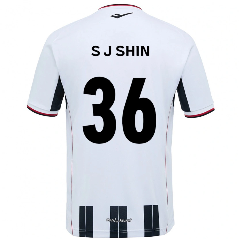 Danxen Kinder Ji-Seop Shin #36 Weiß Schwarz Auswärtstrikot Trikot 2025/26 T-Shirt Österreich