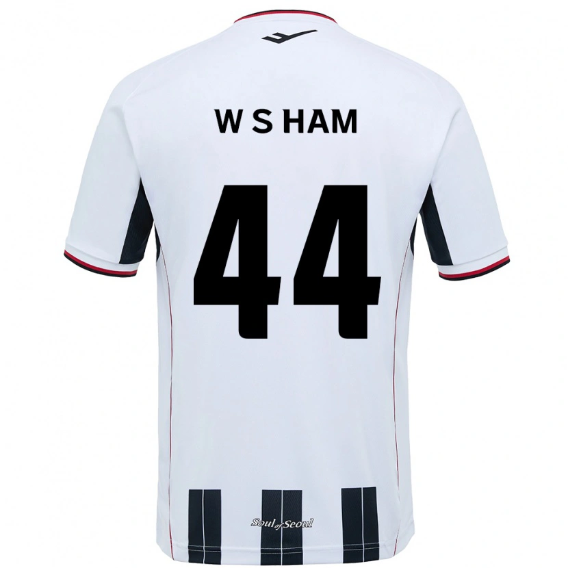 Danxen Kinder Sun-Woo Ham #44 Weiß Schwarz Auswärtstrikot Trikot 2025/26 T-Shirt Österreich