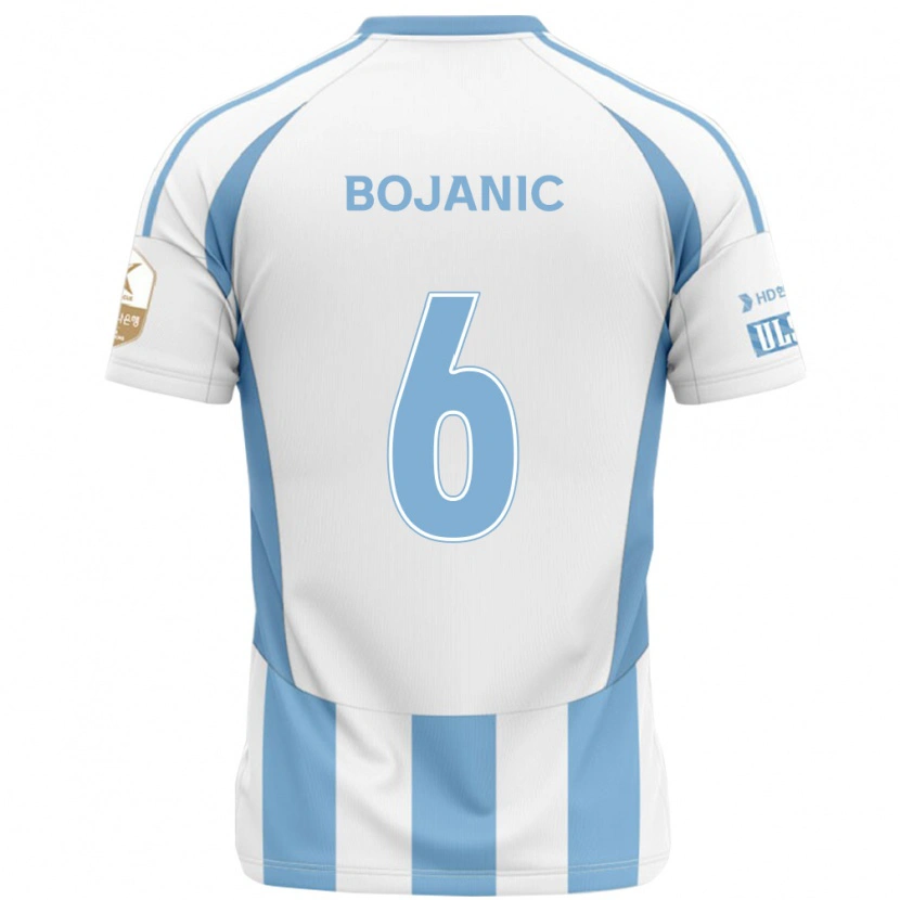 Danxen Kinder Darijan Bojanic #6 Weiß Himmelblau Auswärtstrikot Trikot 2025/26 T-Shirt Österreich
