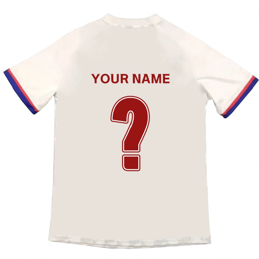 Danxen Kinder Ihren Namen #0 Off-White Rot Auswärtstrikot Trikot 2025/26 T-Shirt Österreich
