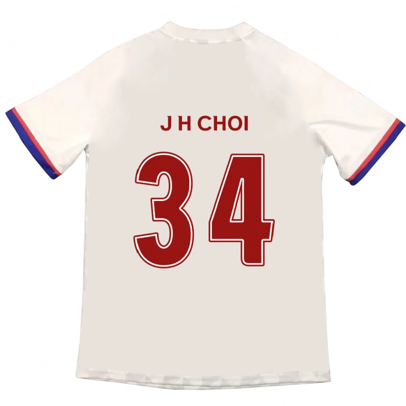 Danxen Kinder Jin-Hyeok Choi #34 Off-White Rot Auswärtstrikot Trikot 2025/26 T-Shirt Österreich