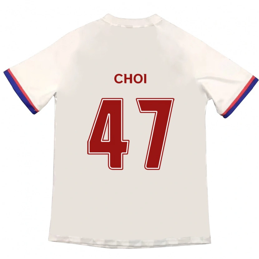 Danxen Kinder San Choi #47 Off-White Rot Auswärtstrikot Trikot 2025/26 T-Shirt Österreich