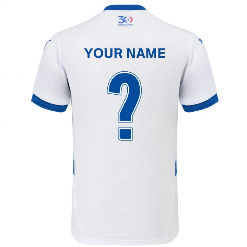 Danxen Kinder Ihren Namen #0 Weiß Königsblau Auswärtstrikot Trikot 2025/26 T-Shirt Österreich