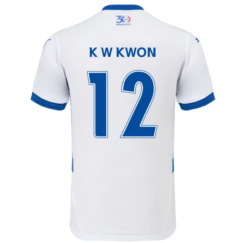 Danxen Kinder Wan-Kyu Kwon #12 Weiß Königsblau Auswärtstrikot Trikot 2025/26 T-Shirt Österreich