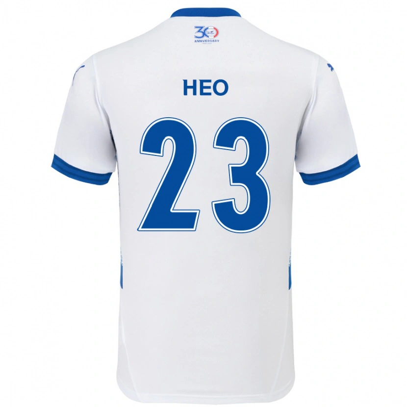 Danxen Kinder Hwan Heo #23 Weiß Königsblau Auswärtstrikot Trikot 2025/26 T-Shirt Österreich