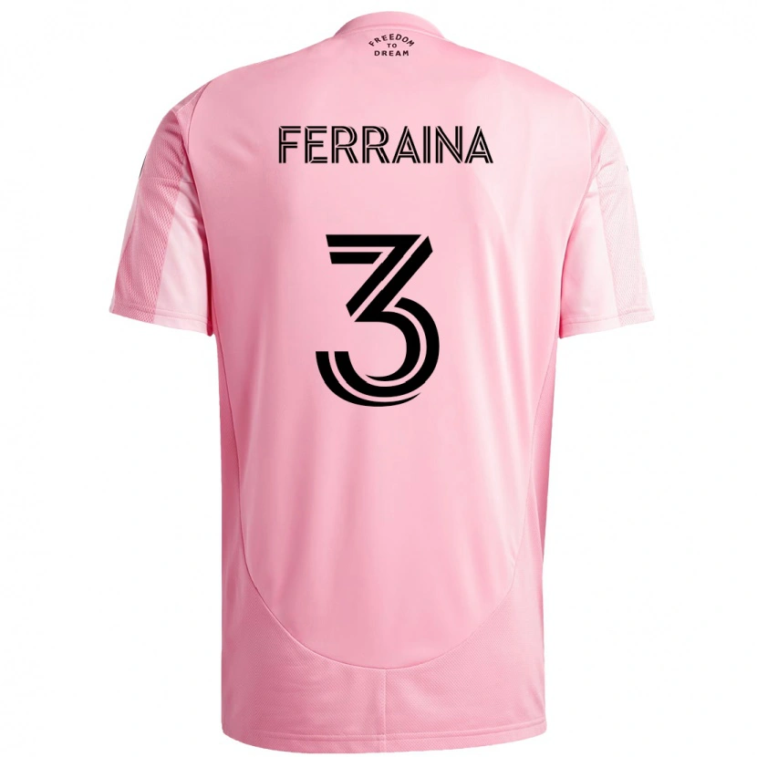 Danxen Herren Giovanni Ferraina #3 Rosa Schwarz Heimtrikot Trikot 2025/26 T-Shirt Österreich