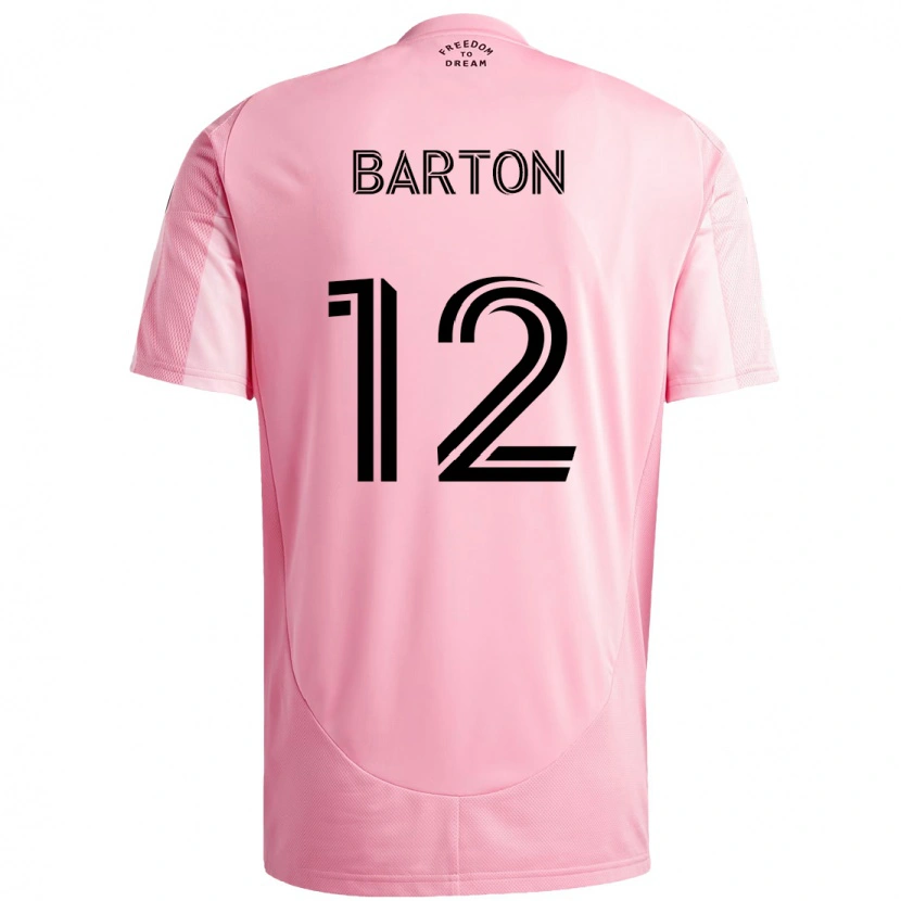Danxen Herren Tye Barton #12 Rosa Schwarz Heimtrikot Trikot 2025/26 T-Shirt Österreich