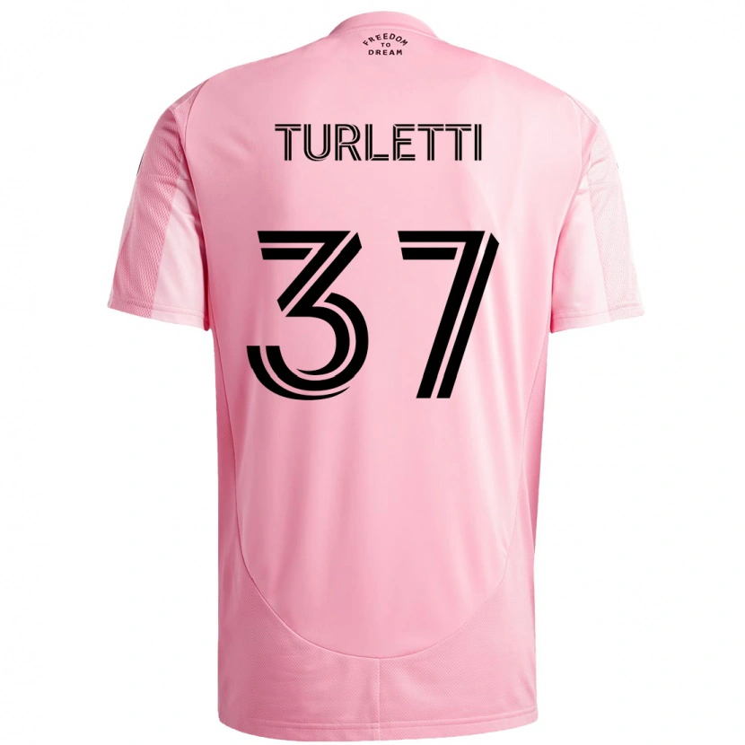 Danxen Herren Mateo Turletti #37 Rosa Schwarz Heimtrikot Trikot 2025/26 T-Shirt Österreich