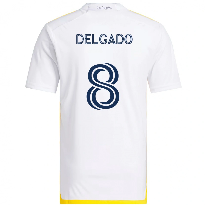 Danxen Herren Mark Delgado #8 Weiß Gelb Heimtrikot Trikot 2025/26 T-Shirt Österreich