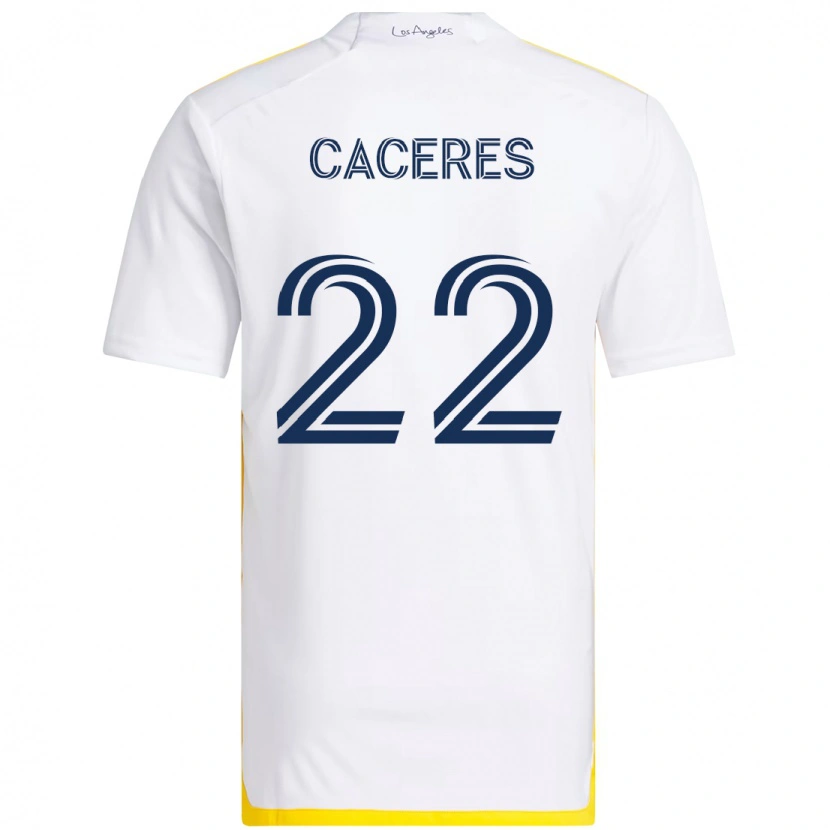 Danxen Herren Martín Cáceres #22 Weiß Gelb Heimtrikot Trikot 2025/26 T-Shirt Österreich