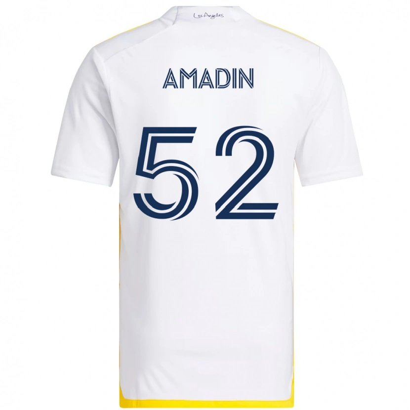 Danxen Herren Elijah Amadin #52 Weiß Gelb Heimtrikot Trikot 2025/26 T-Shirt Österreich