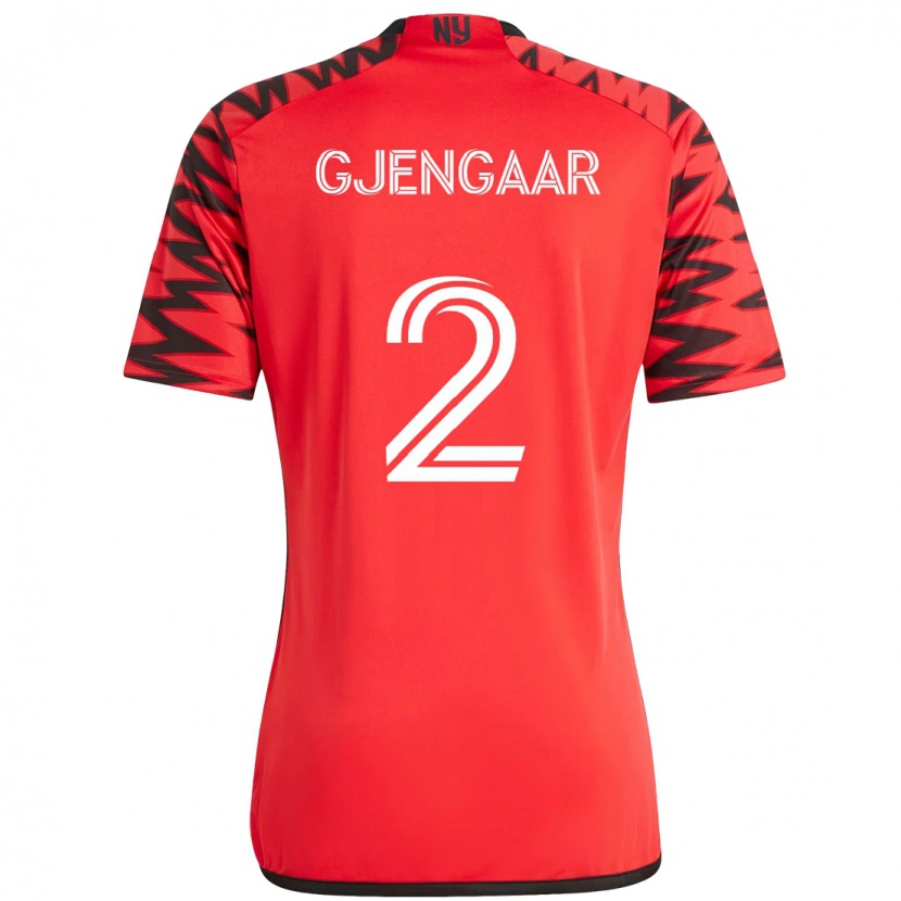 Danxen Herren Dennis Gjengaar #2 Rot Schwarz Heimtrikot Trikot 2025/26 T-Shirt Österreich