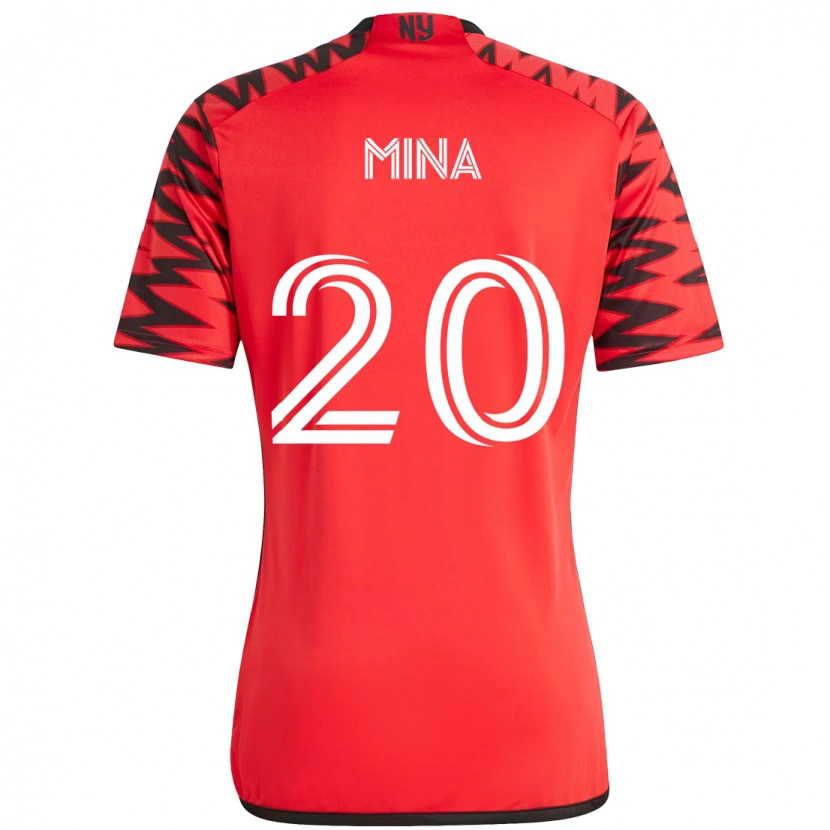 Danxen Herren Juan Mina #20 Rot Schwarz Heimtrikot Trikot 2025/26 T-Shirt Österreich