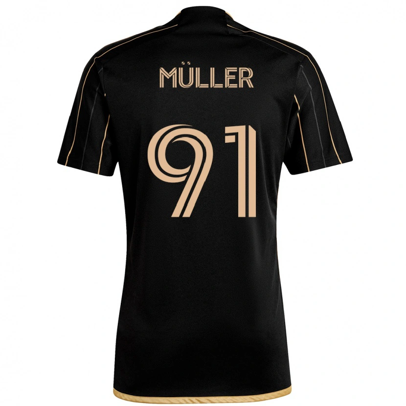 Danxen Herren Luis Müller #91 Schwarz Braun Heimtrikot Trikot 2025/26 T-Shirt Österreich