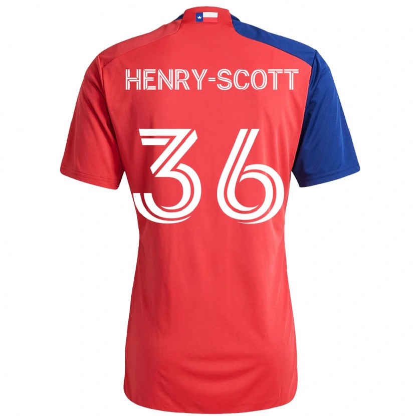 Danxen Herren Malik Henry-Scott #36 Rot Marineblau Heimtrikot Trikot 2025/26 T-Shirt Österreich