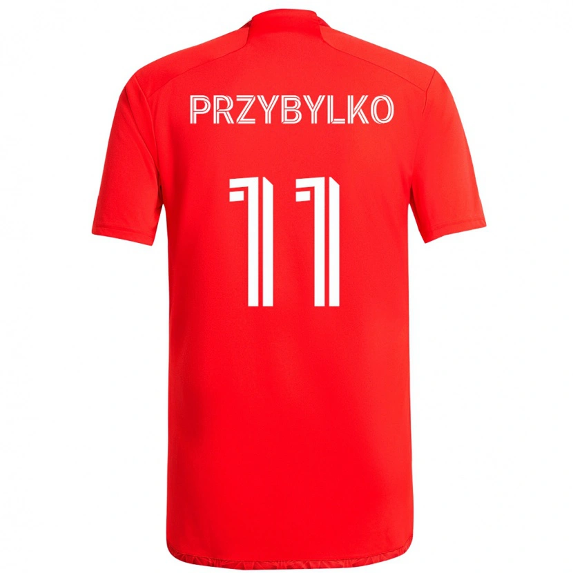 Danxen Herren Kacper Przybylko #11 Rot Weiß Heimtrikot Trikot 2025/26 T-Shirt Österreich
