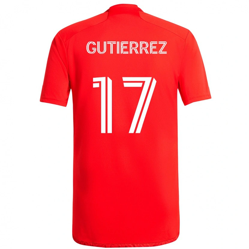 Danxen Herren Brian Gutiérrez #17 Rot Weiß Heimtrikot Trikot 2025/26 T-Shirt Österreich