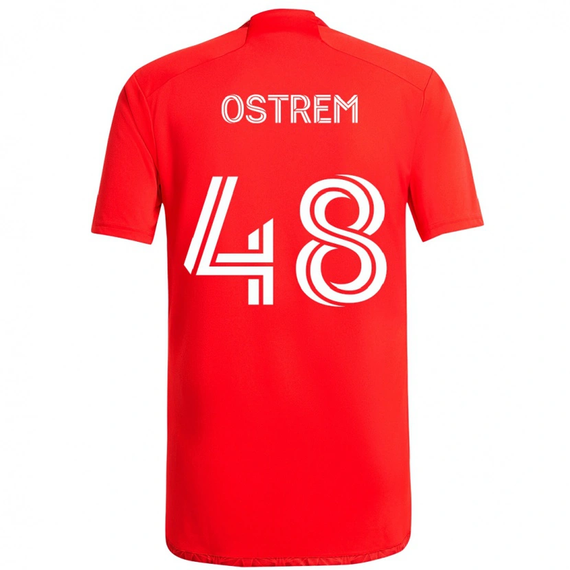 Danxen Herren Charlie Ostrem #48 Rot Weiß Heimtrikot Trikot 2025/26 T-Shirt Österreich